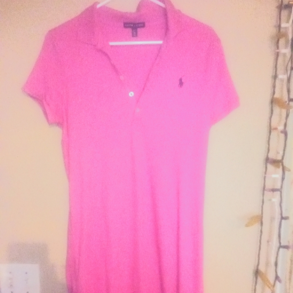 Pretty n Pink Ralph Lauren Polo dress, size large!
